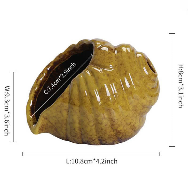 Ceramic Shankha Purification Conch Shell Incense Burners