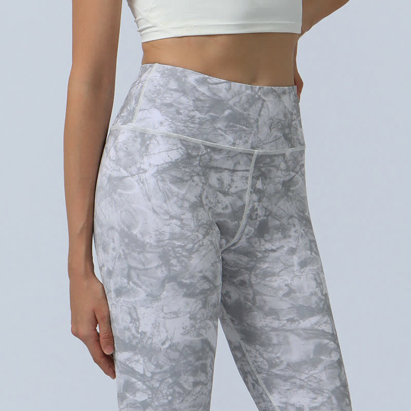 Flowers Leaves Print Sports Fitness Yoga High Waist Leggings Women's Yoga Pants