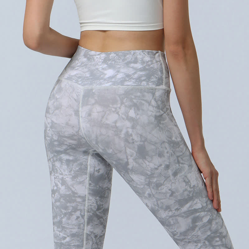 Flowers Leaves Print Sports Fitness Yoga High Waist Leggings Women's Yoga Pants