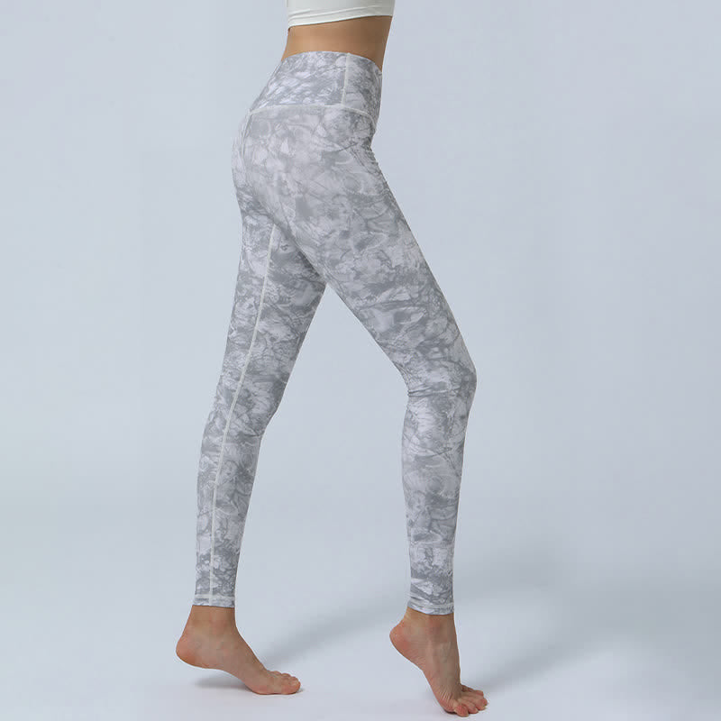 Flowers Leaves Print Sports Fitness Yoga High Waist Leggings Women's Yoga Pants