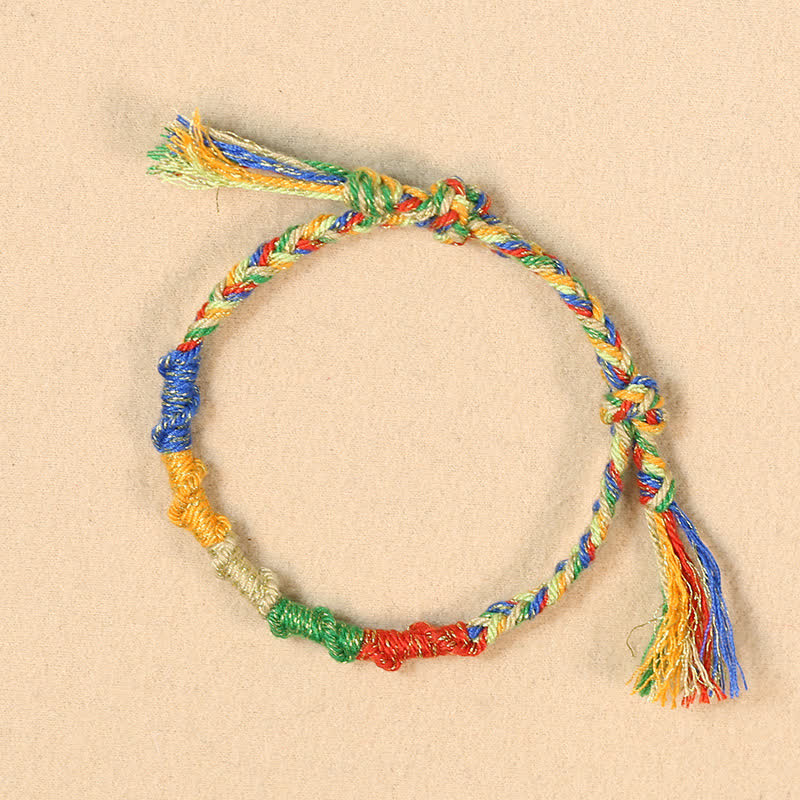 Multicolor Rope Dragon Good Luck Tibetan Bracelet