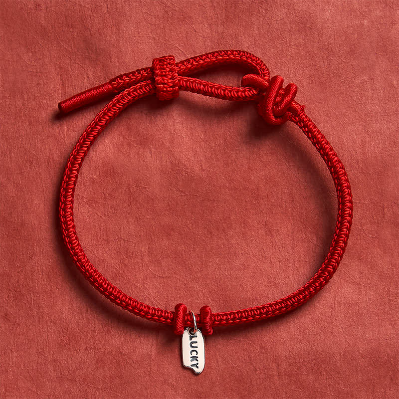 Handmade Braided Red String LUCKY Charm Adjustable Bracelet