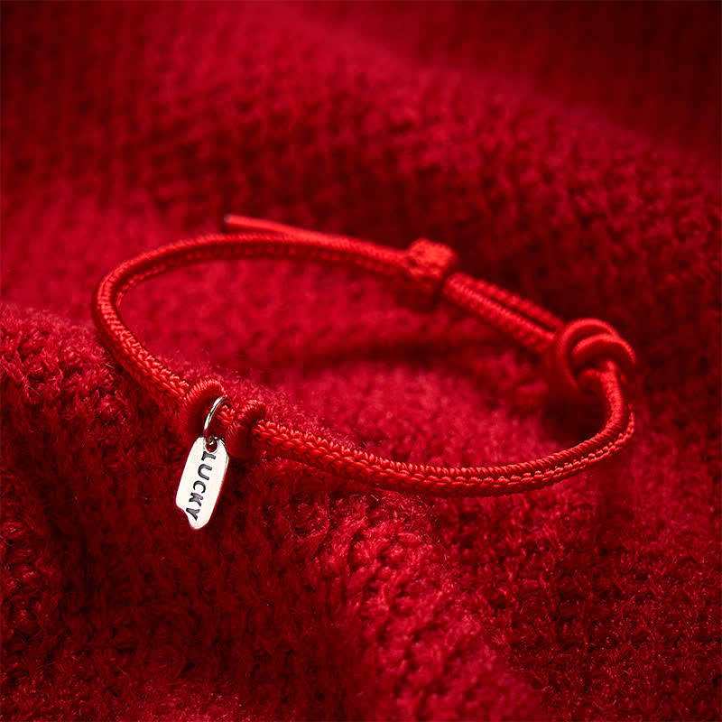 Handmade Braided Red String LUCKY Charm Adjustable Bracelet