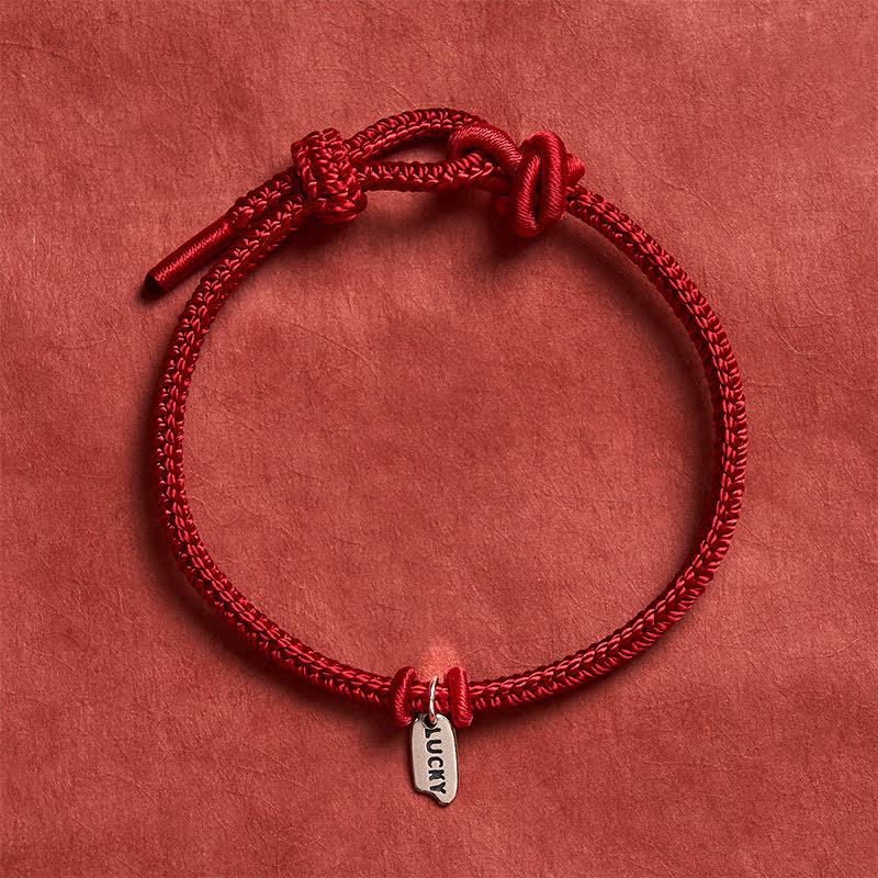 Handmade Braided Red String LUCKY Charm Adjustable Bracelet