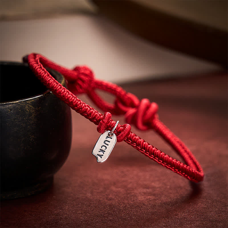 Handmade Braided Red String LUCKY Charm Adjustable Bracelet
