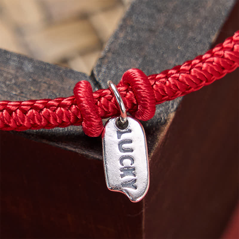 Handmade Braided Red String LUCKY Charm Adjustable Bracelet
