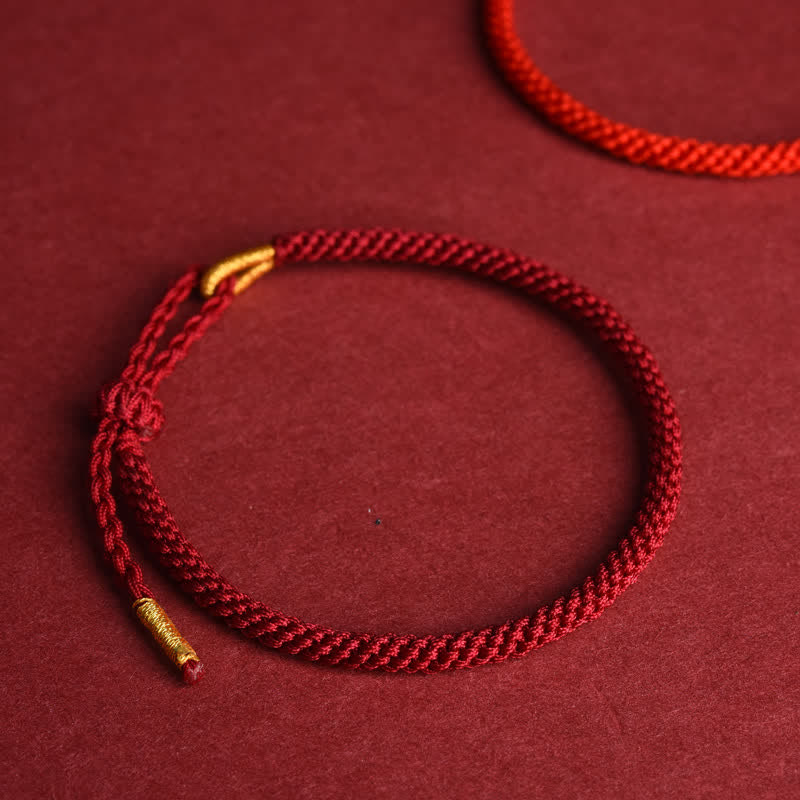 Red String Hand-Woven Adjustable Protection Bracelet