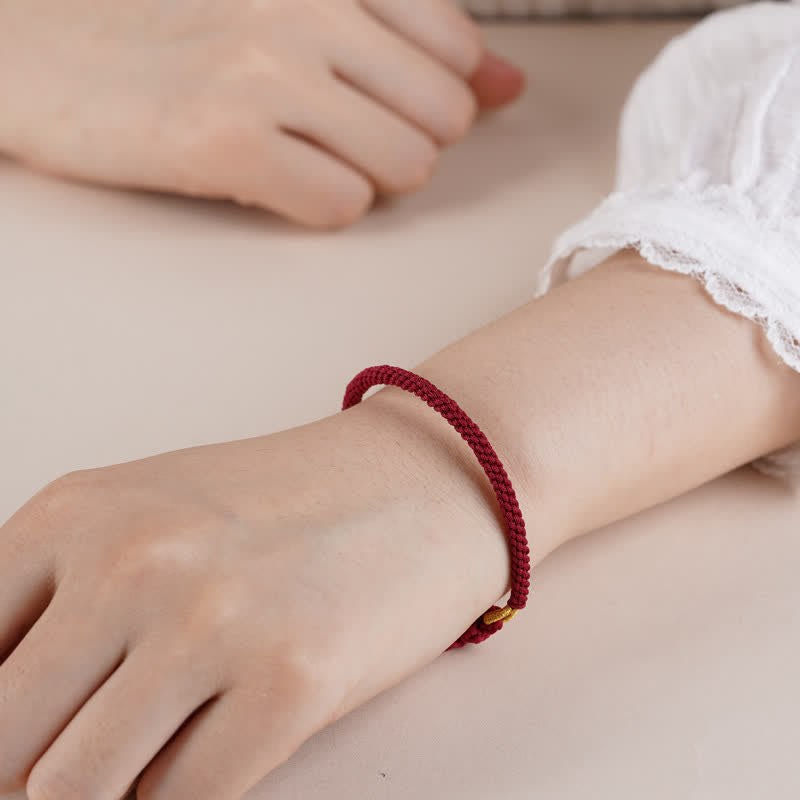 Red String Hand-Woven Adjustable Protection Bracelet