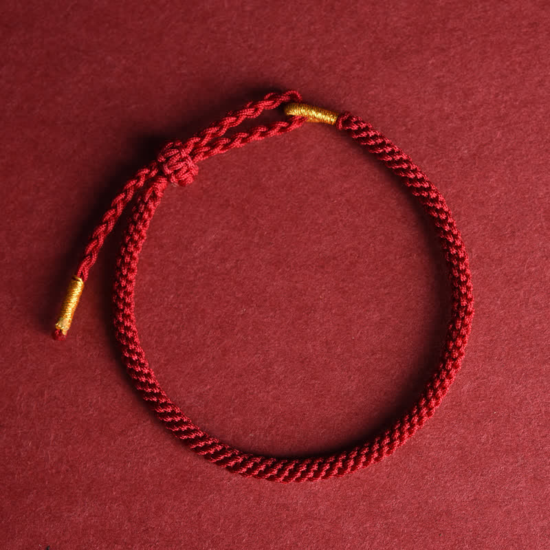 Red String Hand-Woven Adjustable Protection Bracelet