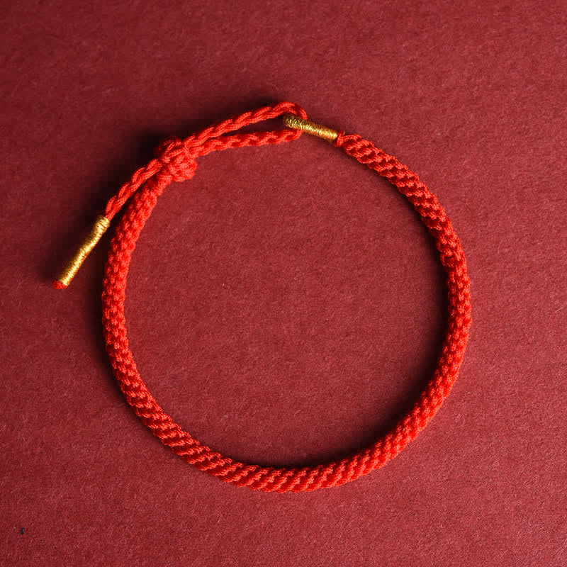 Red String Hand-Woven Adjustable Protection Bracelet