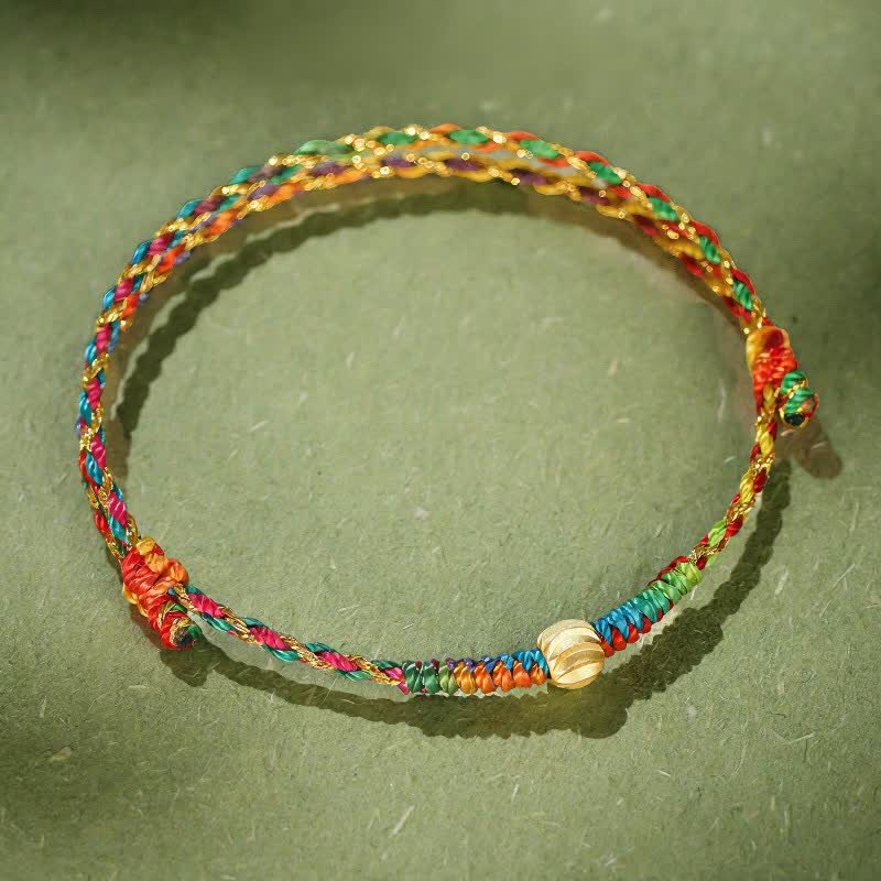 Hand-Woven Colorful Red String Lucky Cord Bracelet