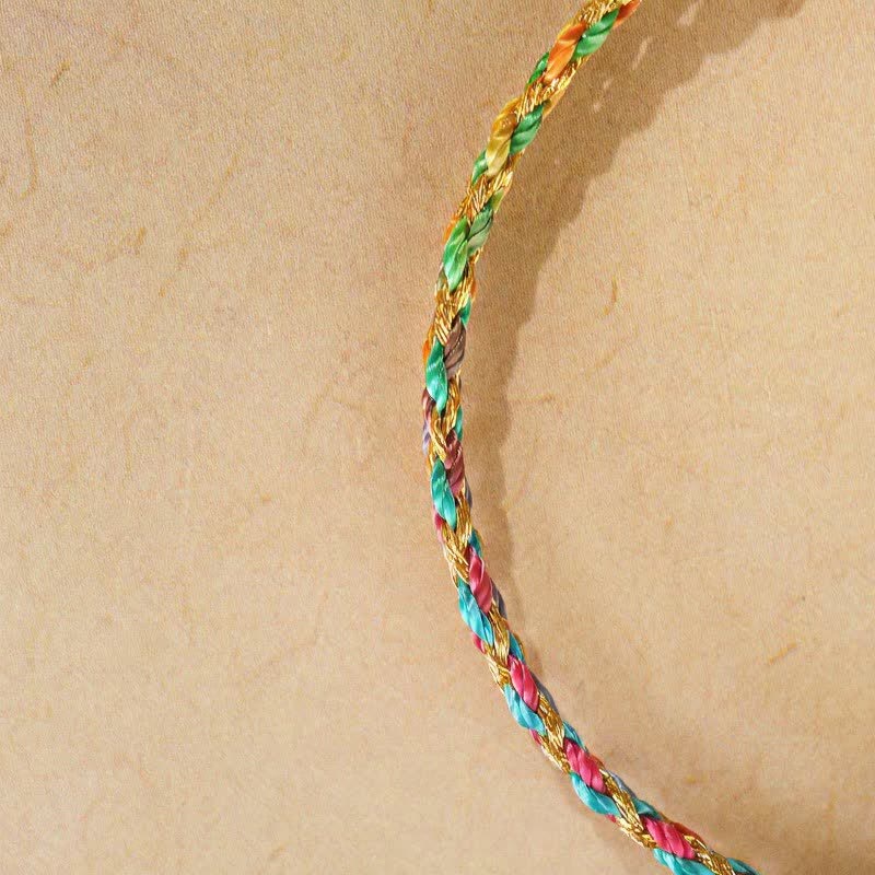 Hand-Woven Colorful Red String Lucky Cord Bracelet