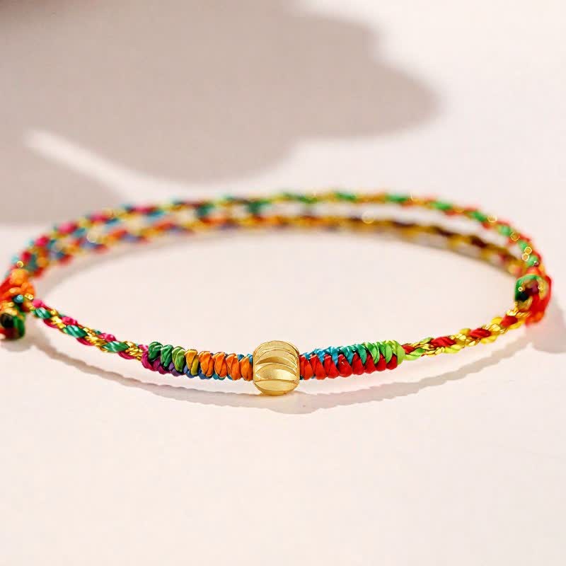 Hand-Woven Colorful Red String Lucky Cord Bracelet