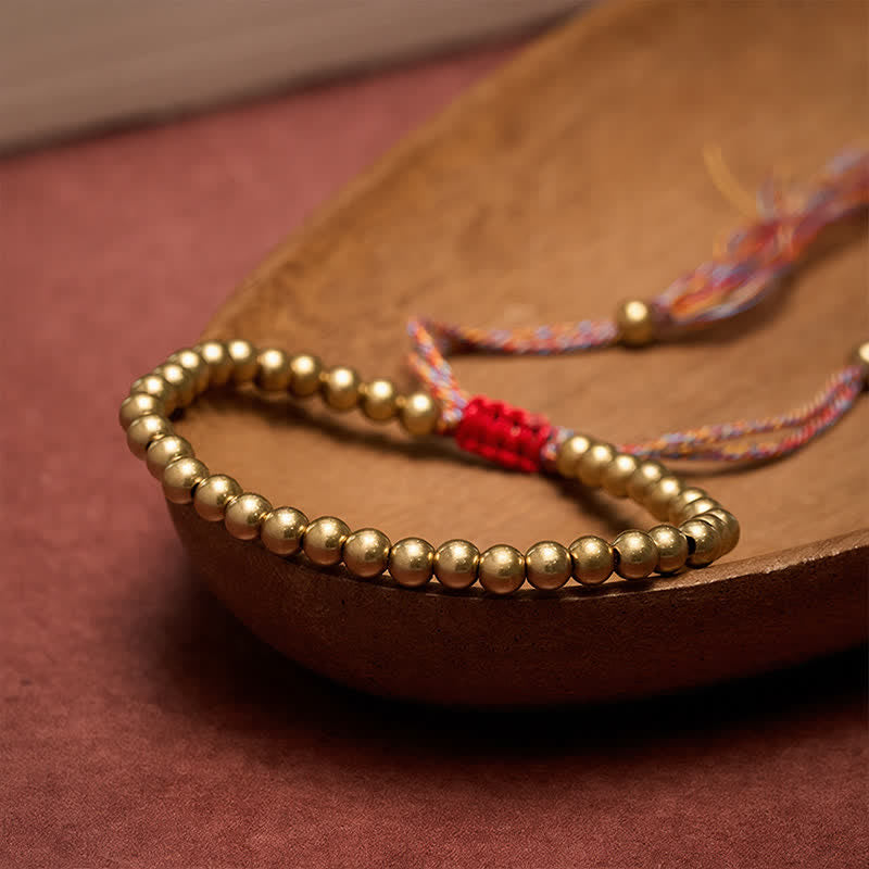 Copper Beads Red String Balance Bracelet