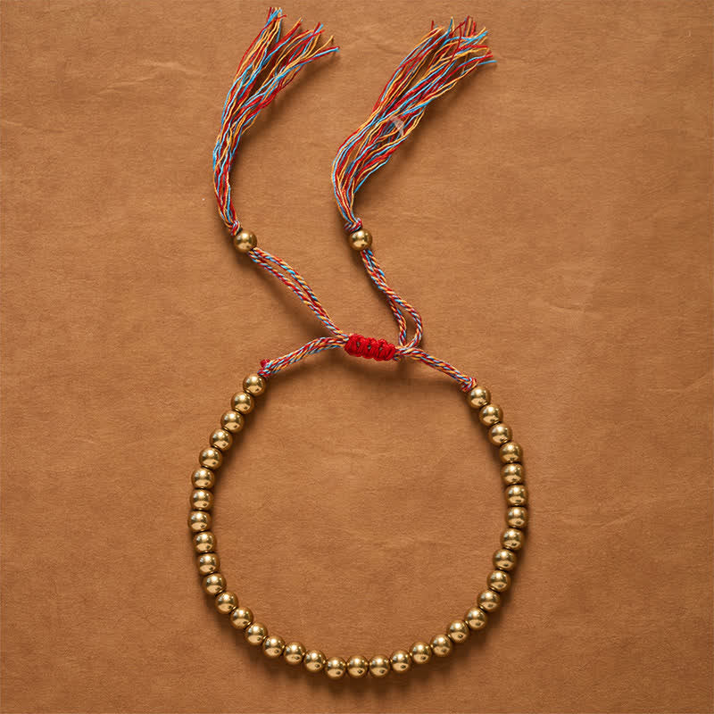 Copper Beads Red String Balance Bracelet