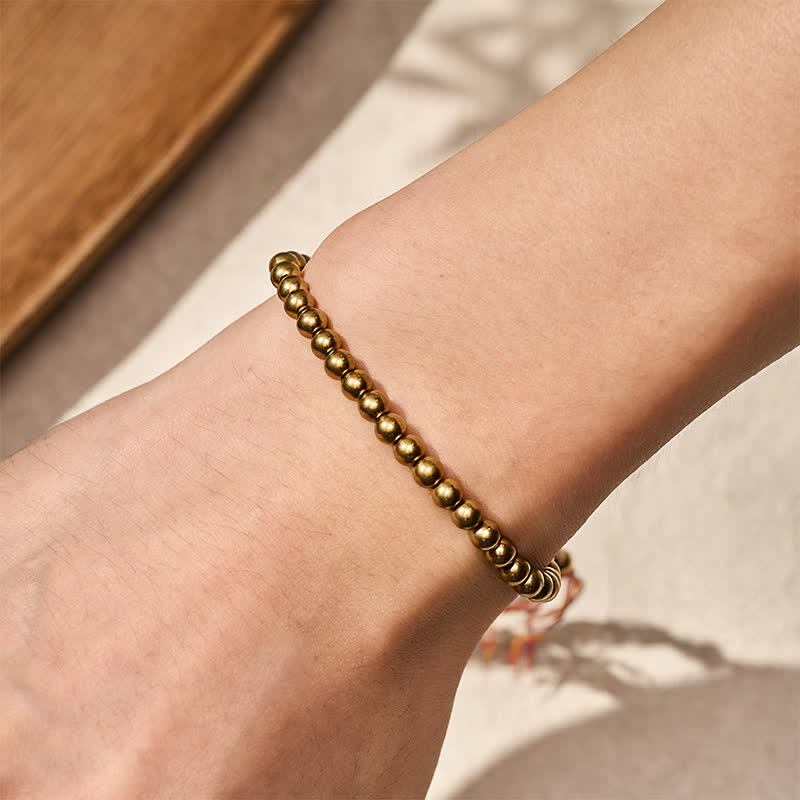 Copper Beads Red String Balance Bracelet