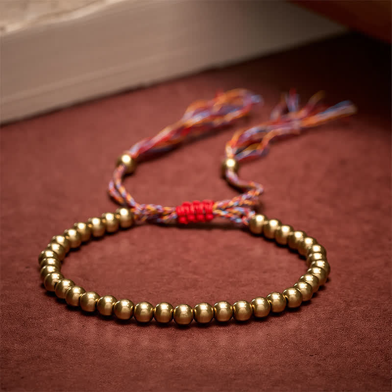 Copper Beads Red String Balance Bracelet