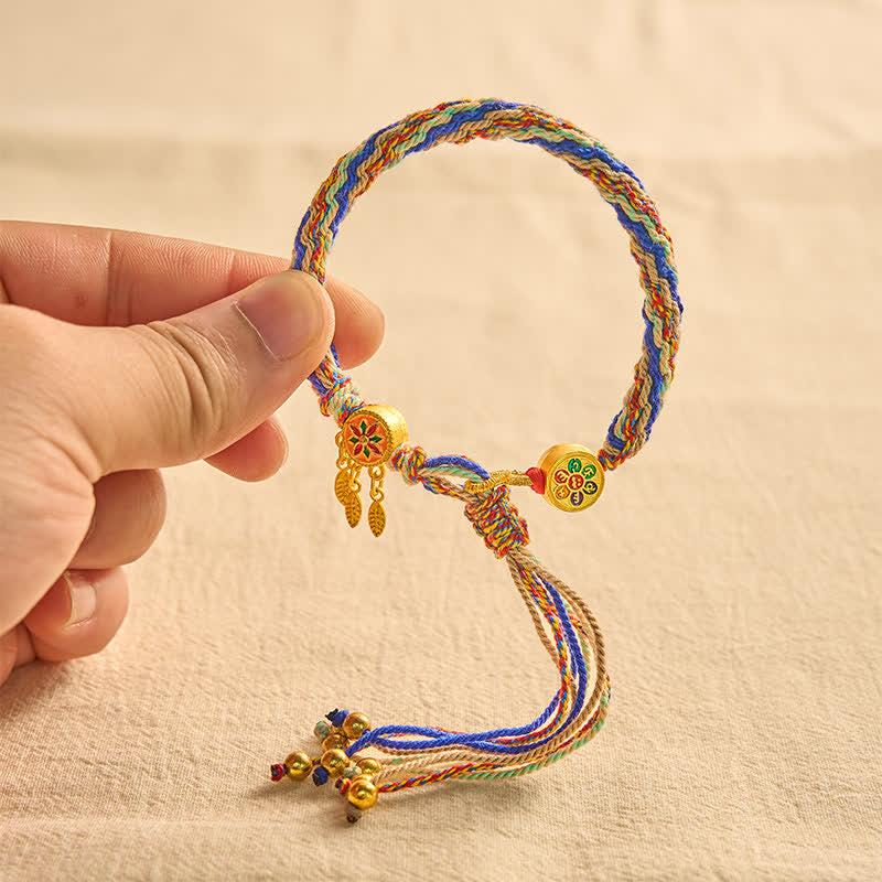 Ethnic-style Five-Color Red String Protection Bracelet