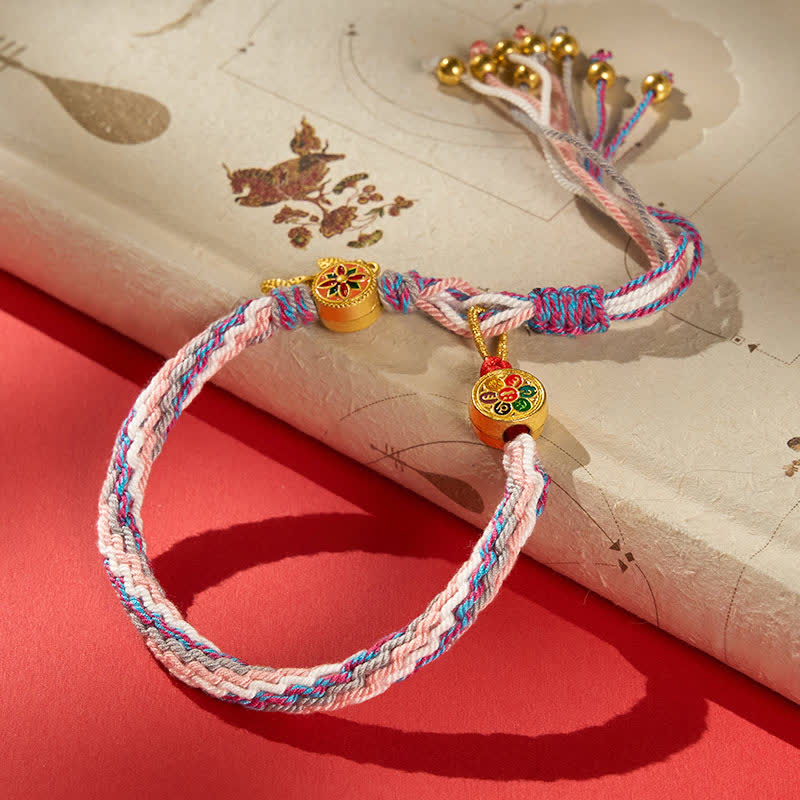 Ethnic-style Five-Color Red String Protection Bracelet