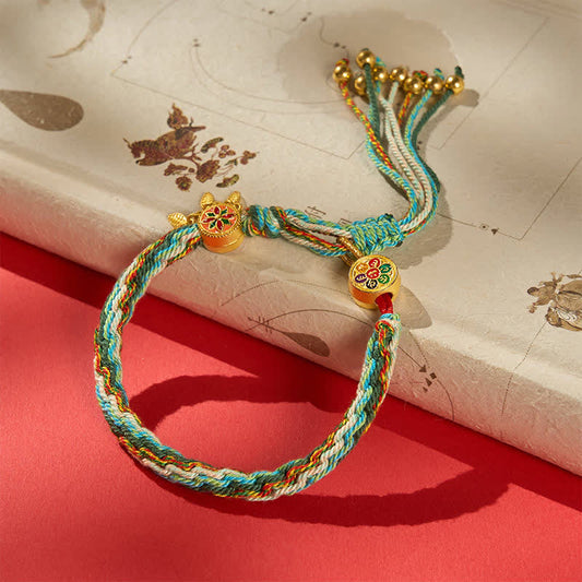 Ethnic-style Five-Color Red String Protection Bracelet