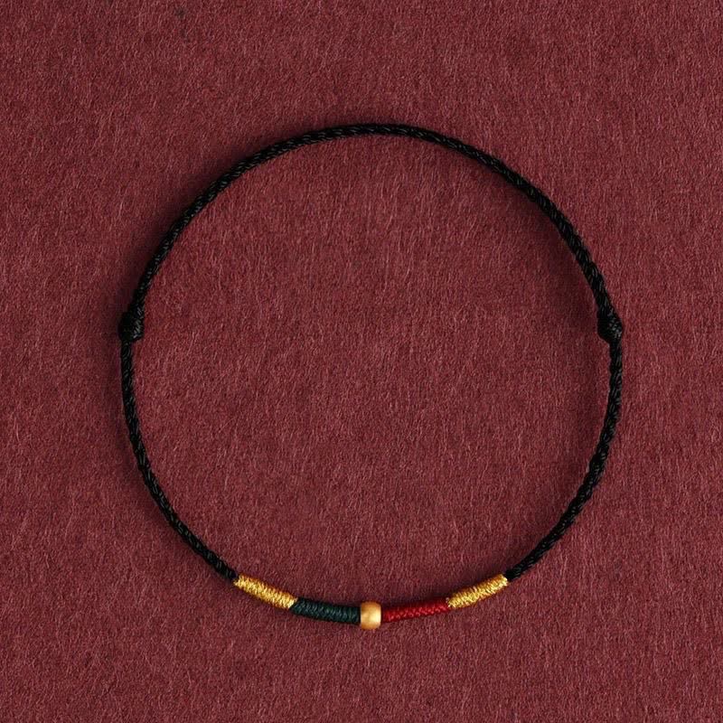 Copper Bead Red String Protection Braided Rope Bracelet