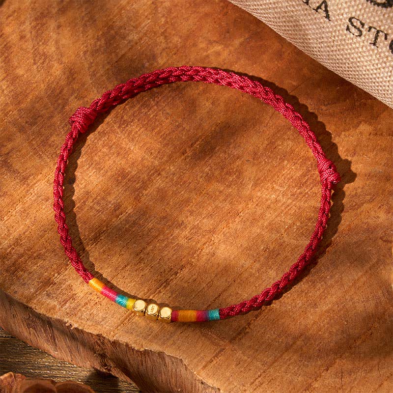 925 Sterling Silver Bead Red String Protection Bracelet