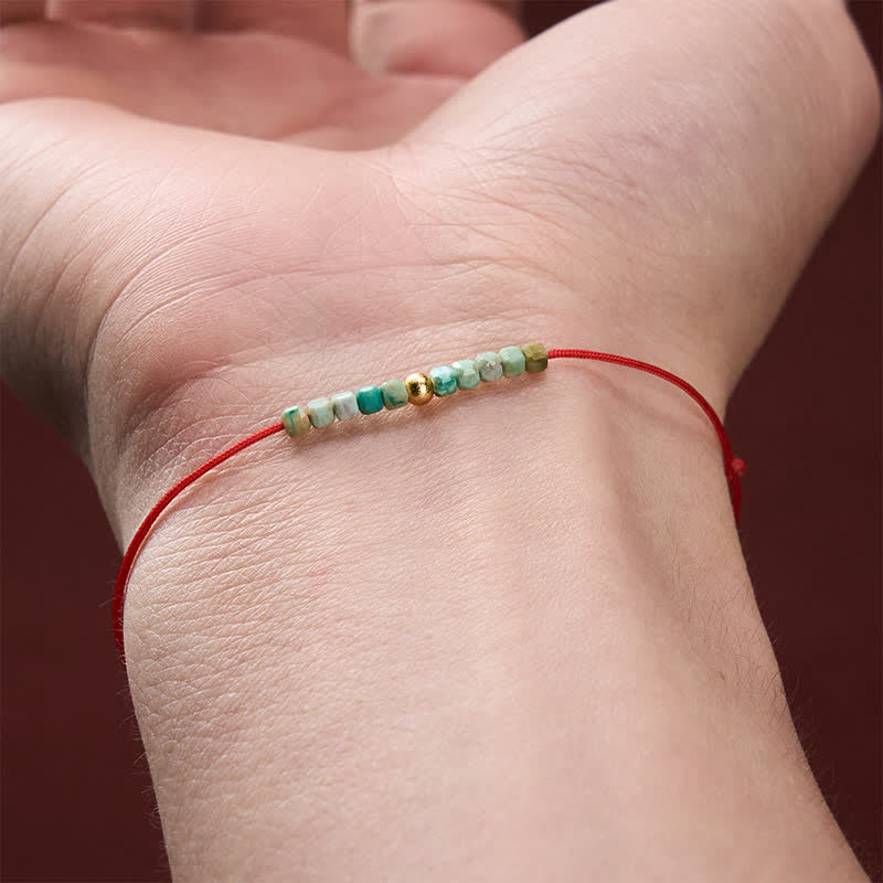 Hand-Woven Ultra-fine Turquoise Beads Luck Rope Bracelet