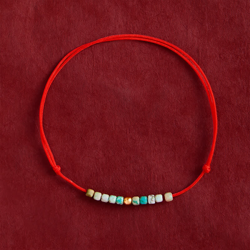Hand-Woven Ultra-fine Turquoise Beads Luck Rope Bracelet