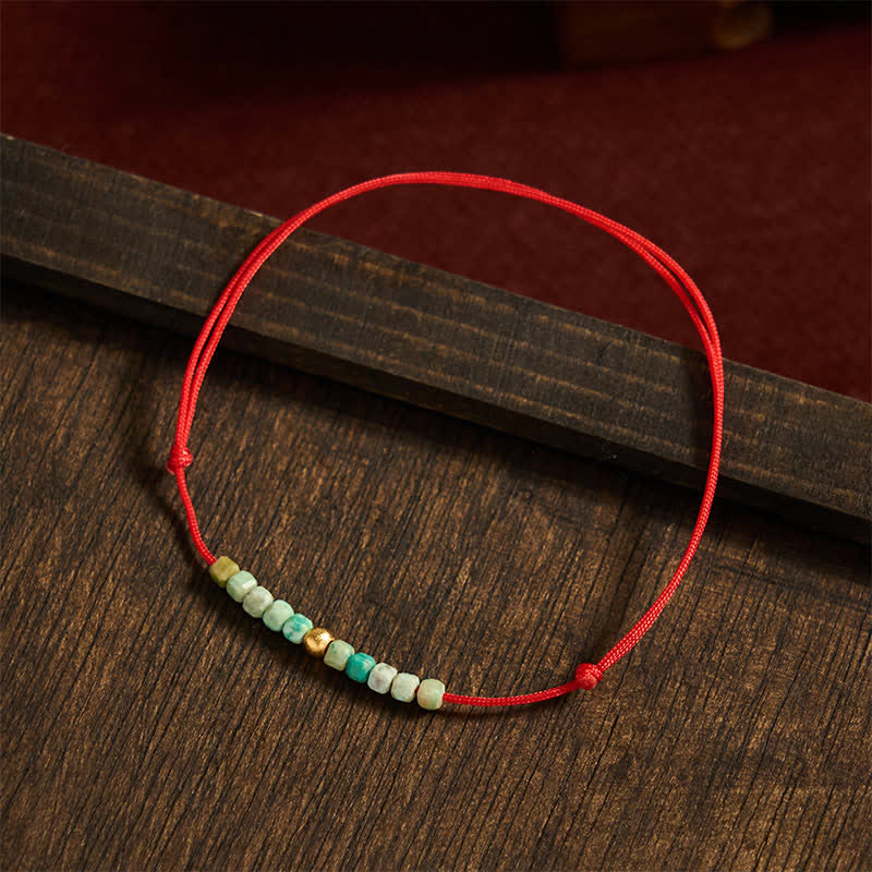 Hand-Woven Ultra-fine Turquoise Beads Luck Rope Bracelet