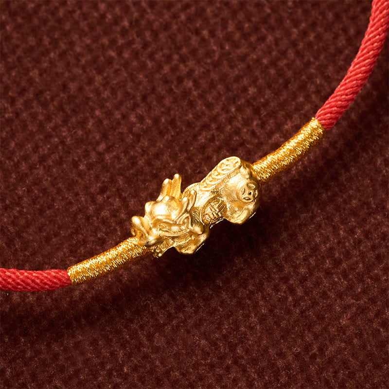 Handmade Red String PiXiu Luck Bracelet
