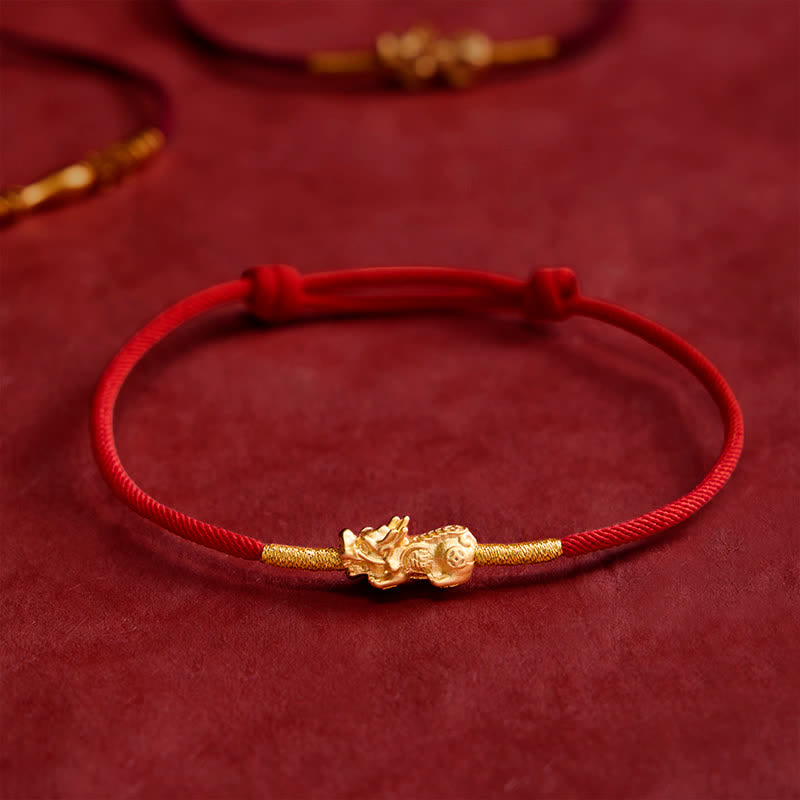 Handmade Red String PiXiu Luck Bracelet
