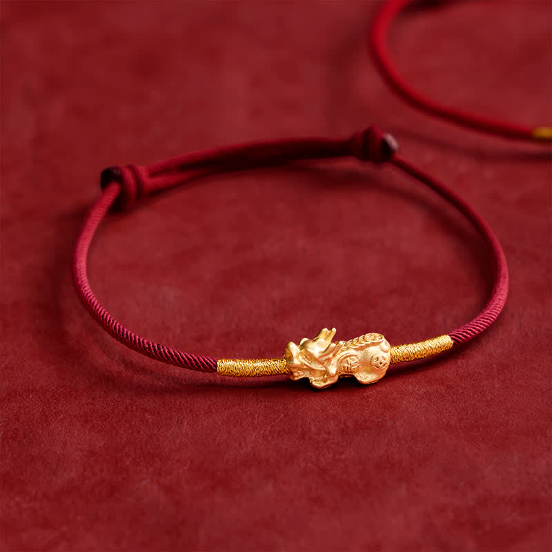 Handmade Red String PiXiu Luck Bracelet