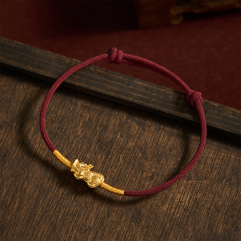 Handmade Red String PiXiu Luck Bracelet