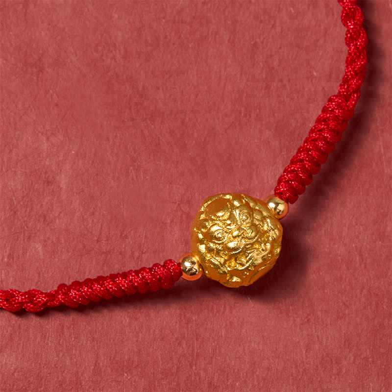 Copper Pi Xiu Luck Red String Bracelet