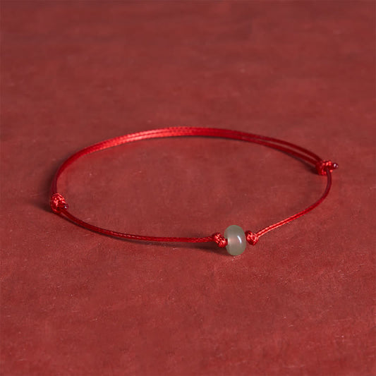 Minimalist Green Aventurine Protection Braided Red String Bracelet