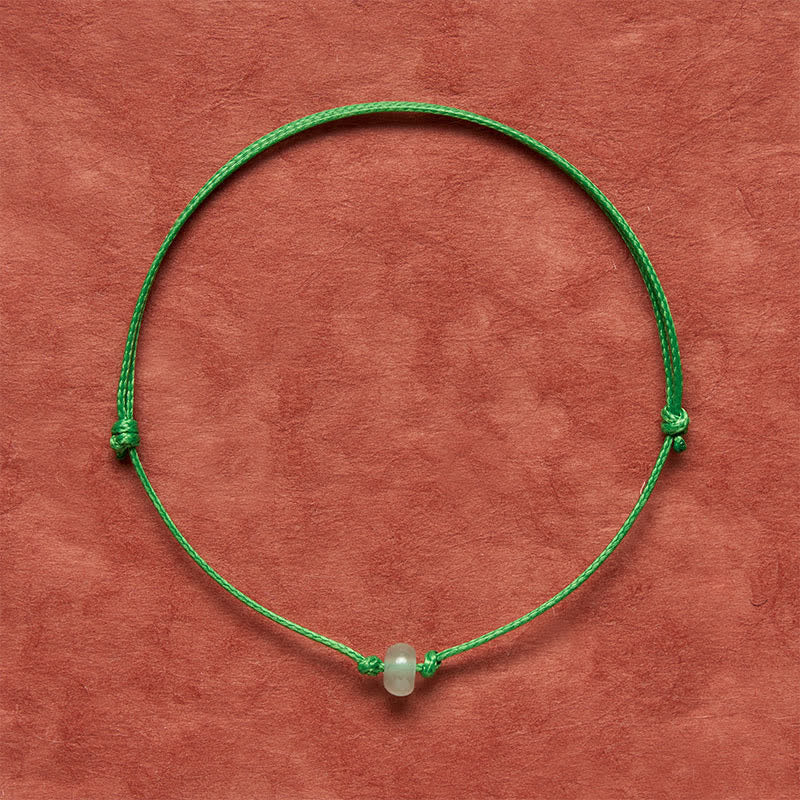 Minimalist Green Aventurine Protection Braided Red String Bracelet