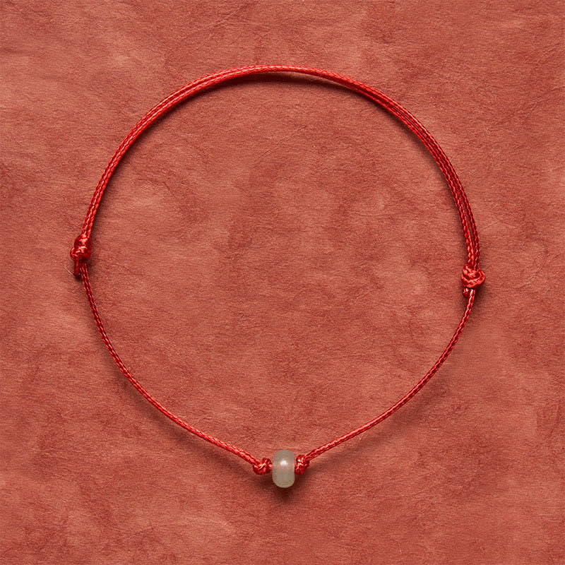 Minimalist Green Aventurine Protection Braided Red String Bracelet
