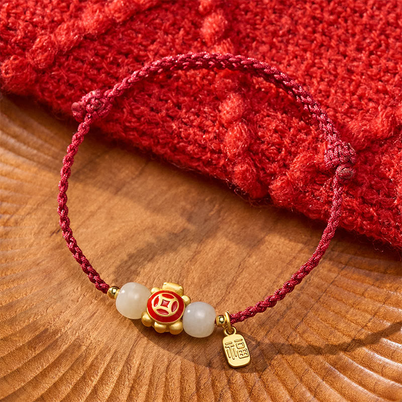 Turtle Red String Hand-Woven Strength Bracelet