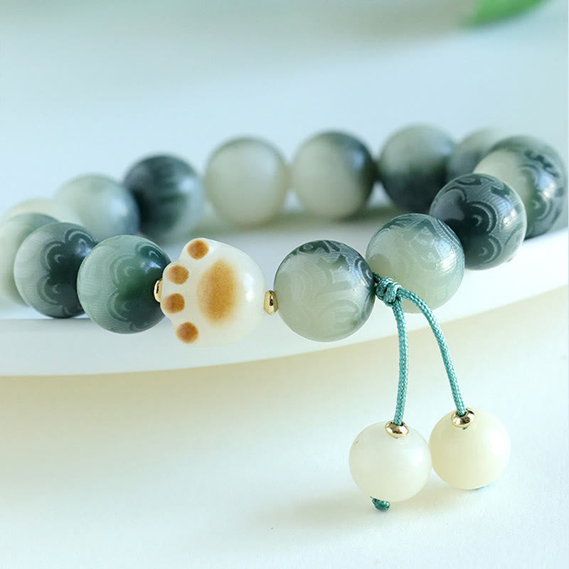 Bodhi Seed Om Mani Padme Hum Carved Harmony Bracelet