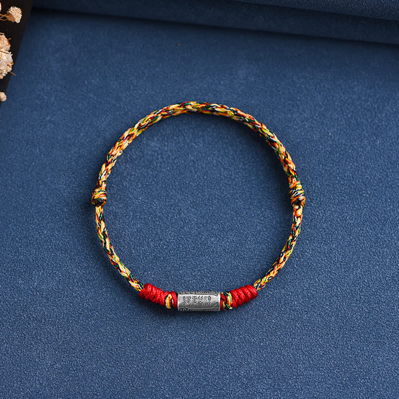 Handcrafted 925 Sterling Silver Everything Goes Well Design Protection Strength Bracelet Anklet
