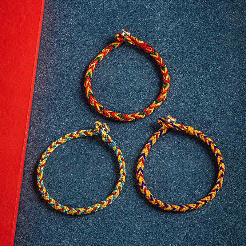 "May you be safe and sound all year round" Lucky Multicolored Bracelet