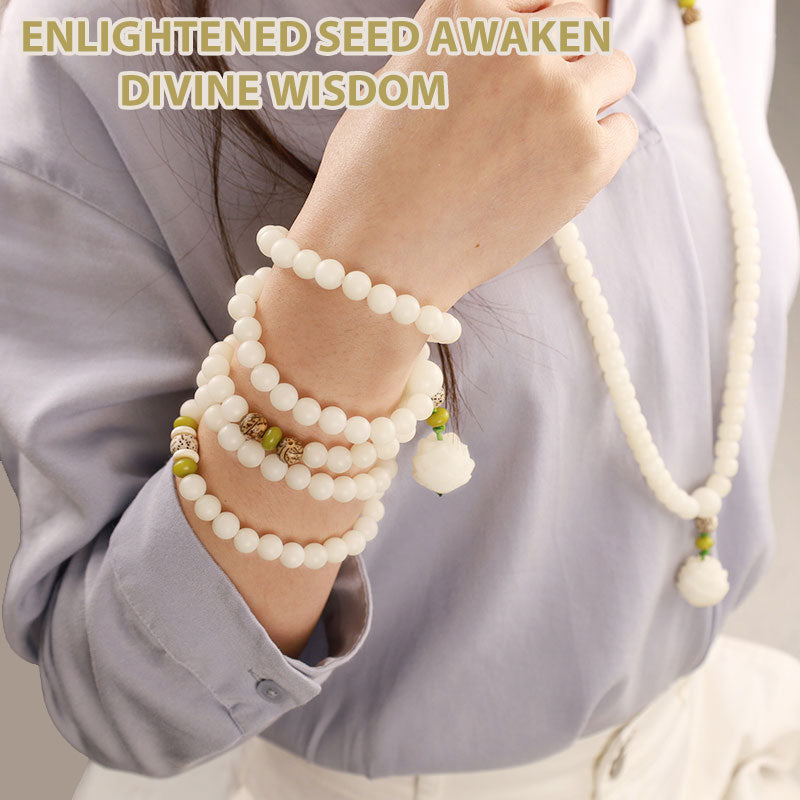 "Hoping for Serenity and Mindfulness" Bodhi Lotus Mala Includes Gift Message Card