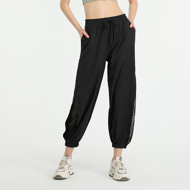 High Waist Loose Fitness Yoga Sports Track Pants With Pockets