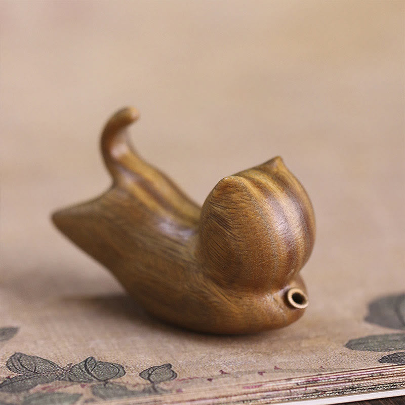 Green Sandalwood Cute Cat Pattern Soothing Stick Incense Burner Decoration