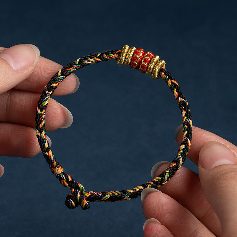 Tibet Handmade Chinese Zodiac Luck Strength Braided String Bracelet