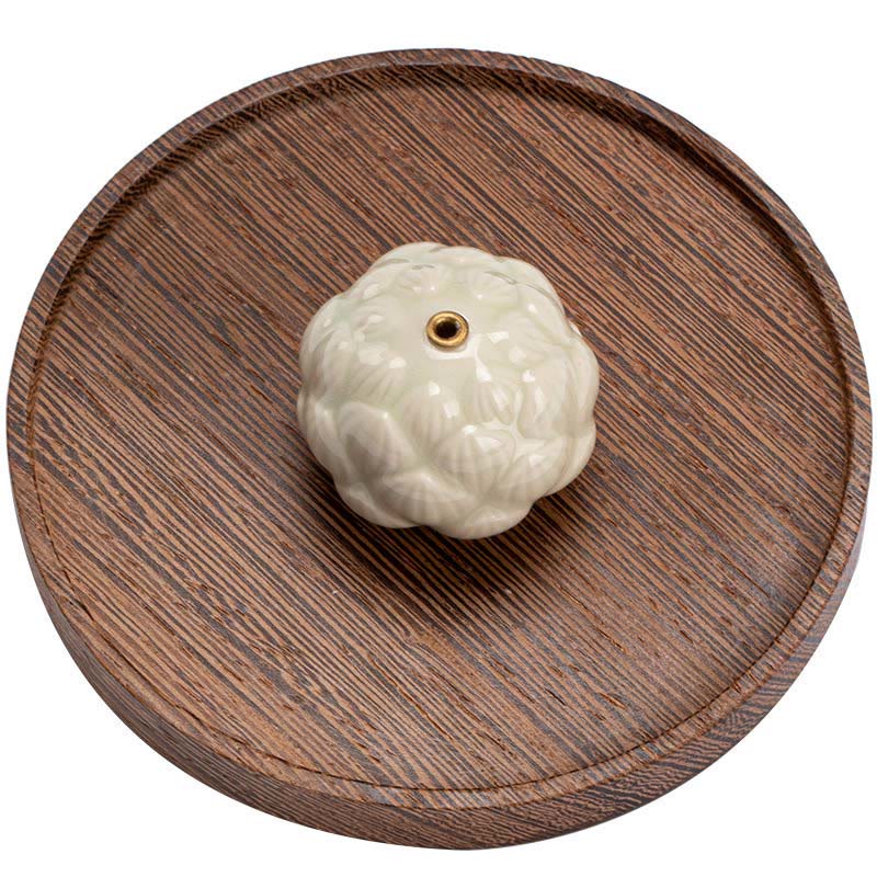 Mini Lotus Flower Meditation Ceramic Stick Small Incense Burner Decoration