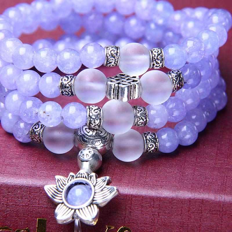 Purple Jasper Bead Strength Bracelet Mala
