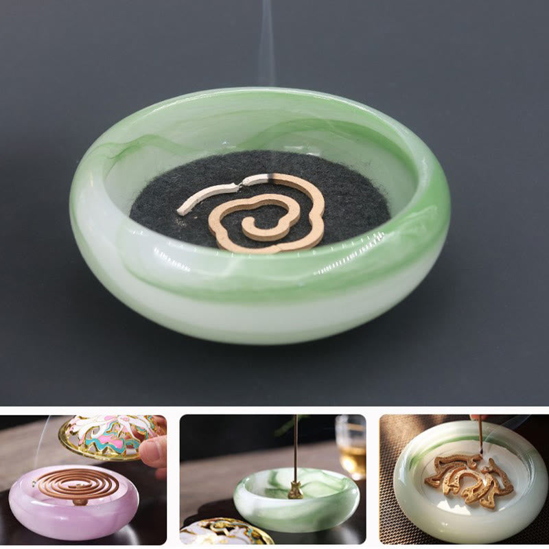 Nine Tailed Fox Liuli Crystal Meditation Incense Burner