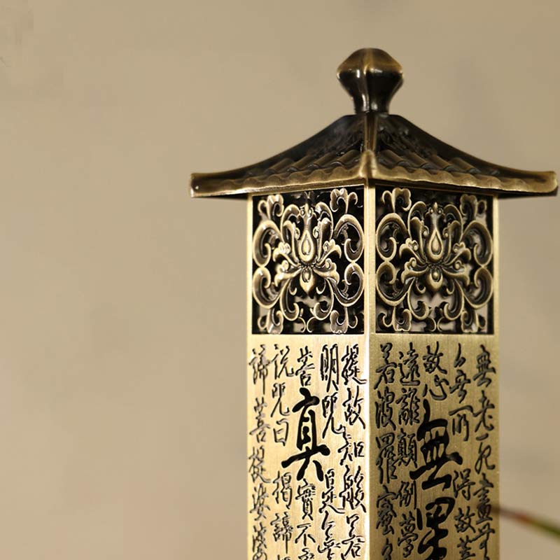 Heart Sutra Alloy Incense Holder Home Decoration Incense Burner