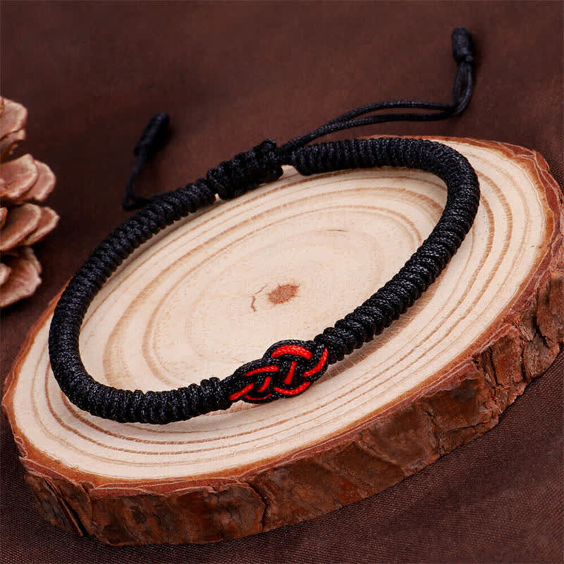 2Pcs Tibetan Luck Chinese Knot Protection String Bracelet